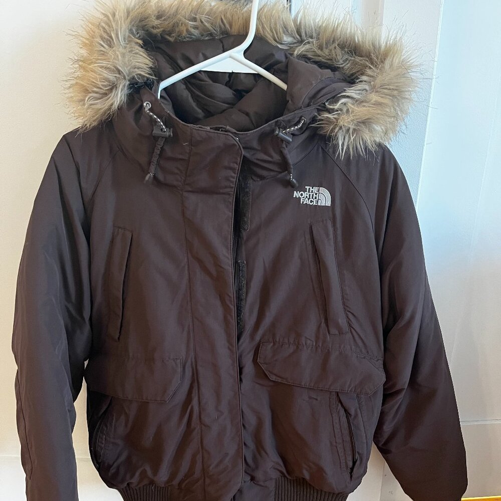 Y2K The North Face 2000s Brown Goose Down Parka Jacket / Puffer Jacket / Bomber
